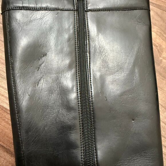 Naturalizer Black Campus Leather Knee High Boots 8 - Picture 8 of 10